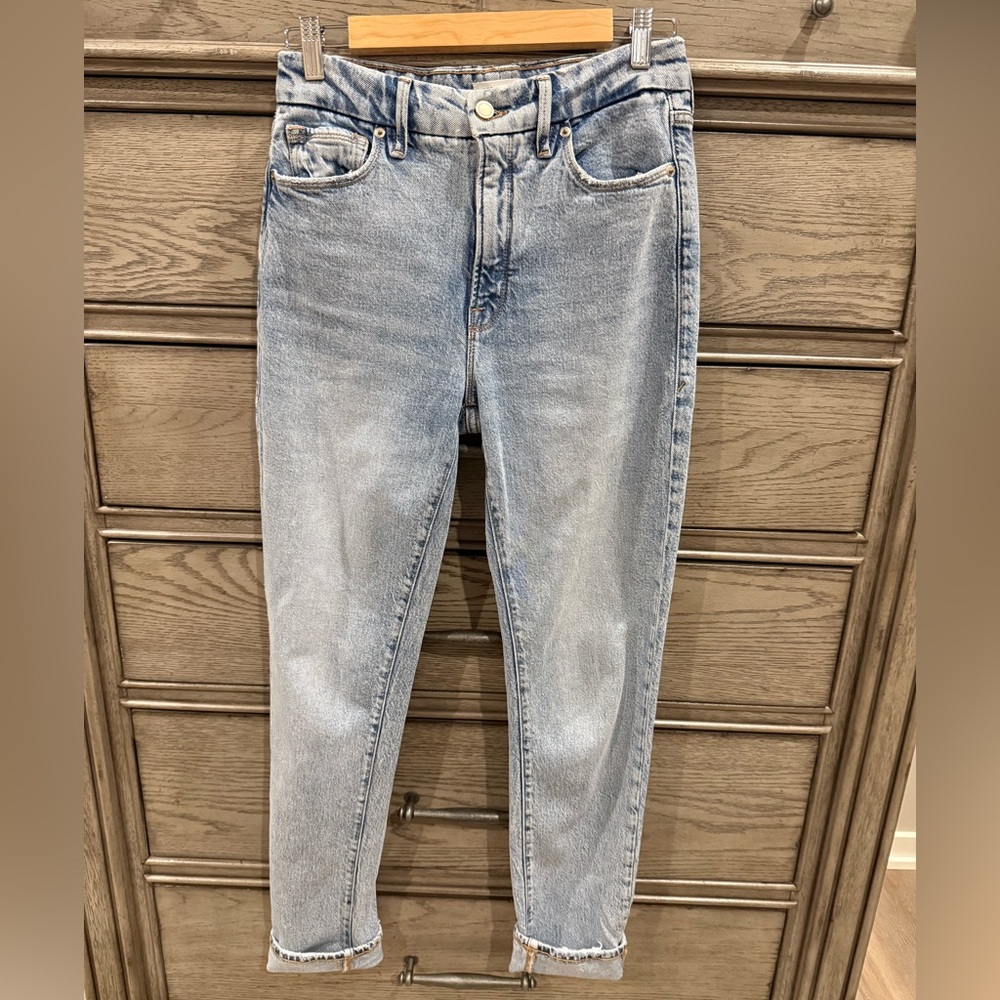 Good American slim classic cuff jean